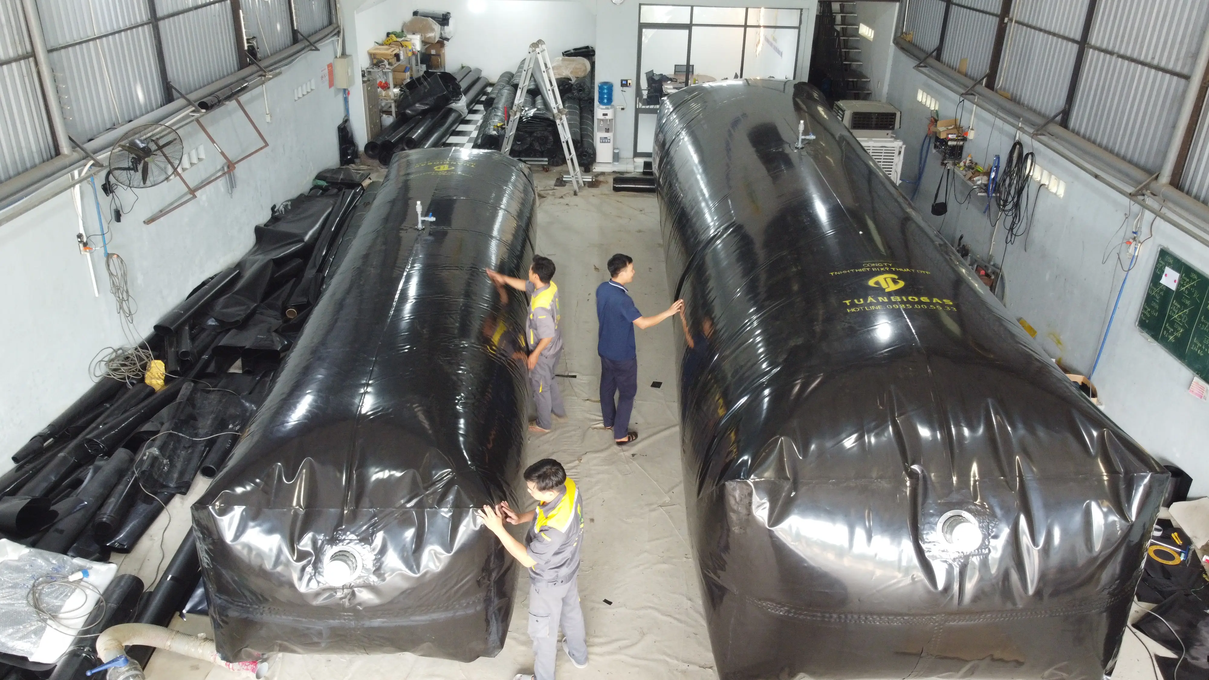 Túi biogas được điều chỉnh kích thước phù hợp với diện tích đất hẹp và dài
